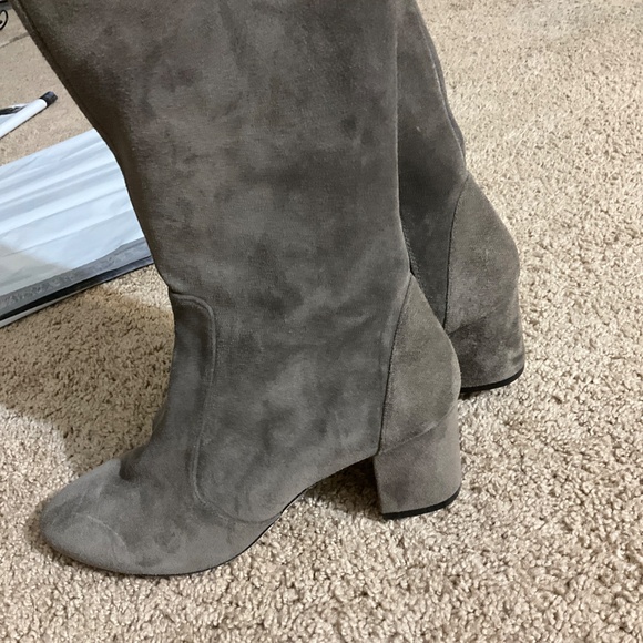 STUART WEITZMAN Yuliana 60 Knee-high Zip Boot In Charcoal - Picture 5 of 9